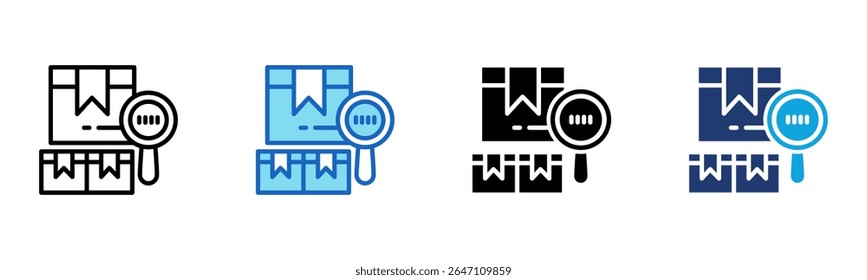 Icono de investigación de Producto Ilustración vectorial de estilo múltiple
