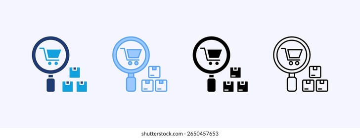 Product Research Icon Set Multiple Style Collection