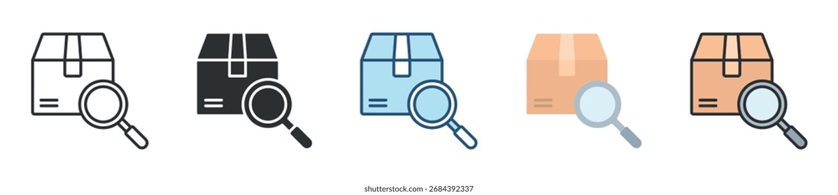 Conjunto de iconos de investigación de Producto Colección de estilo múltiple