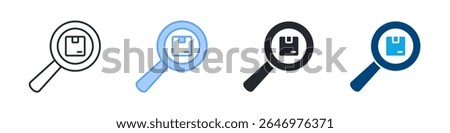 Product Research Icon Set Multiple Style. Designed In Outline, Blue, Glyph, Dual Tone
