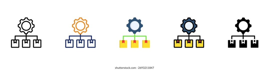 Ícone de recurso do produto Ilustração de vetor de vários estilos