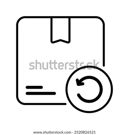 Product return box icon. Return box, Refund, Return, Package, Box, Parcel, Shipping, Delivery, Online shopping. Vector icon illustration