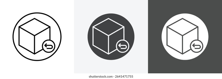 product return Box icon set vector art