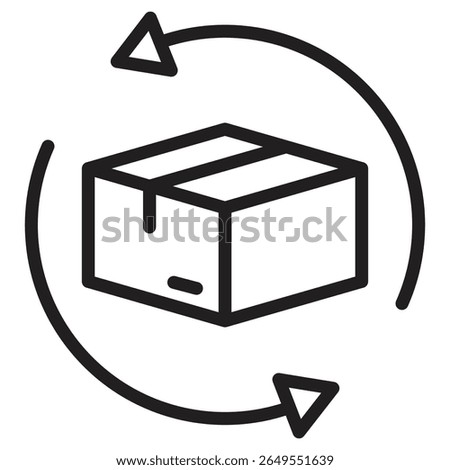 product return Box icon vector illustration isolated sign