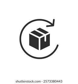 product return Box icon web design in vector