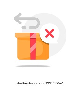 Product return concept illustration flat design vector eps10. modern graphic element for landing page, empty state ui, infographic, icon