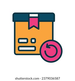 product return filled color icon. vector icon for your website, mobile, presentation, and logo design.
