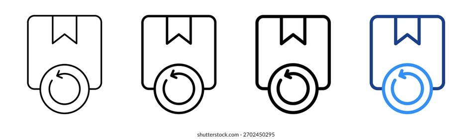 Conjunto de Colección de contorno diferente de ícono de retorno de Producto