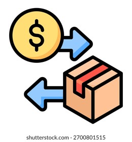 Elemento De Icono De Retorno De Producto Para Diseño