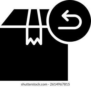 Product Return Icon Glyph Vector Illustration