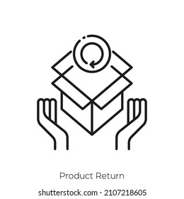 Product Return icon. Outline style icon design isolated on white background