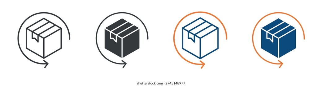 Product Return Icon Set Multiple Style Collection