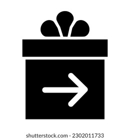 Product Return Vector Glyph Icon Design