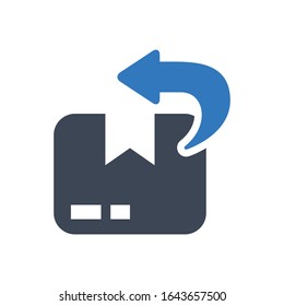 Product return vector icon. Editable symbol illustration.
