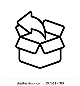 Product return vector icon symbol design