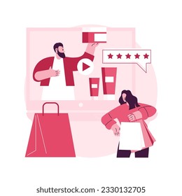Product review abstract concept vector illustration. Social media review, online rating service, content marketing tools, customer feedback, new product rating, recommendation abstract metaphor.