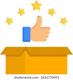 Producto Review Icon Ilustración vectorial plana