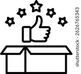 Product Review Icon Line Vector Illustration