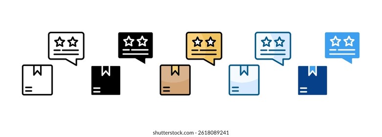 Product Review Icon Set Multiple Style Collection