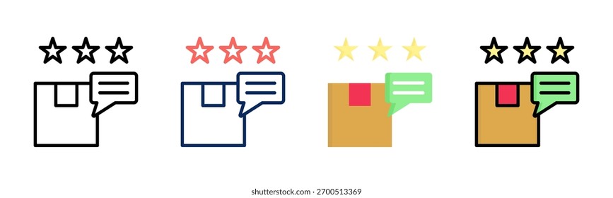 Product Review icon set multiple style collection