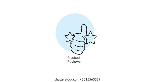 Product Review Star for Customer Feedback - Vector Icon