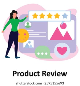 Product review Vector Illustration Which can easily modify or edit

