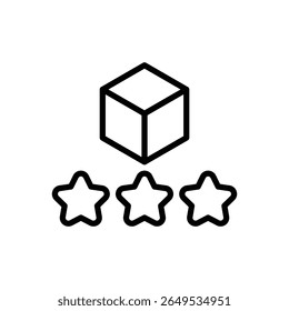 Product reviews. Editable stroke vector icon.