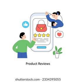 Product Reviews  Flat Style Design Vector illustration. Stock illustration