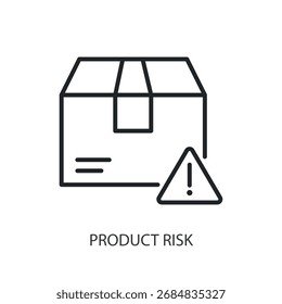 Product risk thin line vector icons.