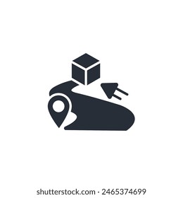 product road map icon. vector.Editable stroke.linear style sign for use web design,logo.Symbol illustration.