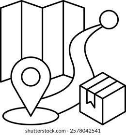 Product Roadmap Icon Line Vector Illustration