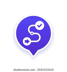 Ícone de vetor do roteiro de produto para a Web