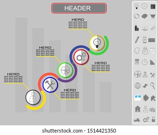 Product roadmap,mind map template business infographics and icon pack 