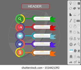 Product roadmap,mind map template business infographics and  icon pack 