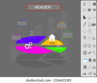 Product roadmap,mind map template business infographics and  icon pack 