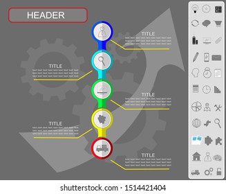 Product roadmap,mind map template business infographics and  icon pack 