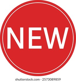 NEW・New product Round icon Simple