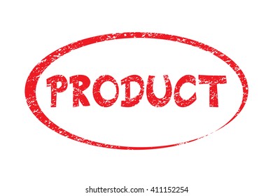 PRODUCT. Rubber Stamp with red color have porous and rough isolated on white background. For make a mark or design your product using a stamp or seal. Easy to change color. Unique character.