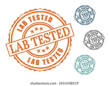 Selos de certificação de segurança do produto, embalagem vetorial de etiqueta verificada em laboratório