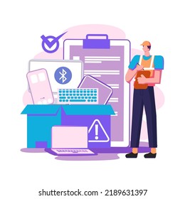 Product safety control flat style illustration design