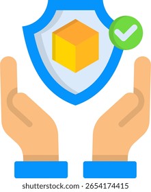Product Safety Icon Flat Vector Illustration