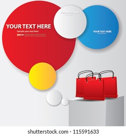 Product for sale and bubbles,Vector