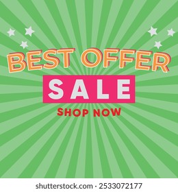 Product sale, clearance and discount sign. For sale vector, bright and juicy sign, on a green background. Buy now. Vector isolated sign