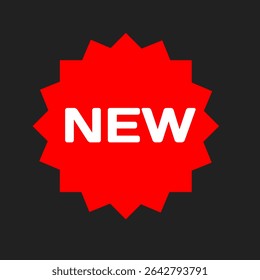 product sale related tag.red bright business banner show white colour  word new.mean new product available.shopping banner