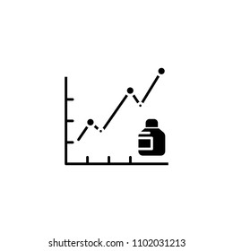 Product sales black icon concept. Product sales flat  vector symbol, sign, illustration.