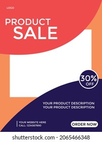 Product sales flyer template vector