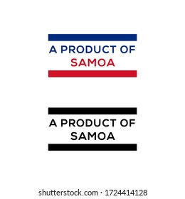 a product of Samoa stamp or seal design vector download - Shutterstock ID 1724414128