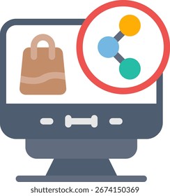 Diseño de Vector de icono plano de Búsqueda de Producto