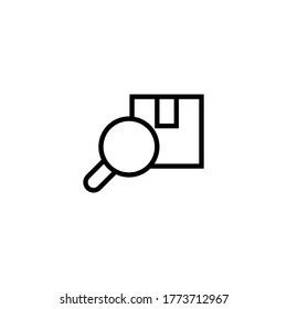 Product Search Icon  in black line style icon, style isolated on white background