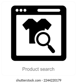 Product Search and search icon concept